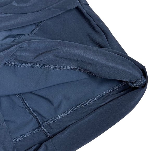 White House Halter Artichoke Dress Size 8 Black Layered Stretch Eyelet Neck - Picture 11 of 13